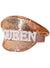 Image of Deluxe Rose Gold Sequin Queen Festival Hat - Side View