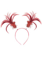 Image of Ponytail Burgundy Tinsel Head Bopper Headband