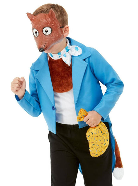 Image of Instant Fantastic Mr Fox Kids 4 Piece Costume Kit - Front View