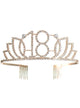 Image of 18th Birthday Rose Gold and Silver Rhinestone Tiara