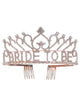 Image of Bride To Be Rose Gold Metal and Rhinestones Tiara