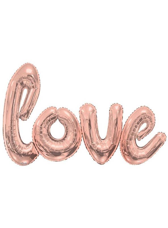 Image of Love Script 90cm Rose Gold Air Fill Foil Balloon