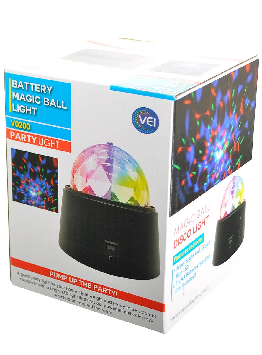 Image of Rotating Rainbow LED Prism Magic Ball Light - Packaging Image