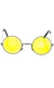 Round Yellow Lens 60s Retro Hippie Costume Glasses