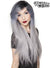 Rockstar Deluxe Bella Silver with Dark Roots Ombre Fashion Wig Front Image