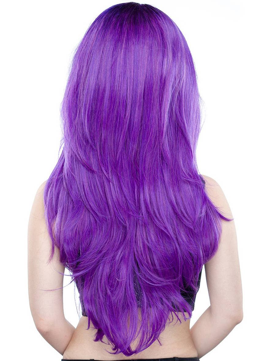 Women's Deluxe Purple Wavy Heat Resistant Wig - Image 6
