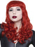 Copper Crush Womens Copper Red Curly Fashion Wig with Fringe Front Image