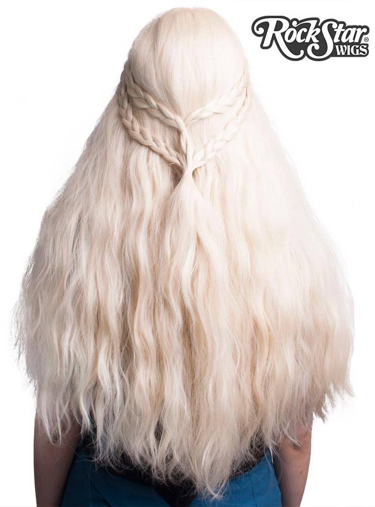 Deluxe White Blonde Daenerys Lace Front Fashion Wig Back Image