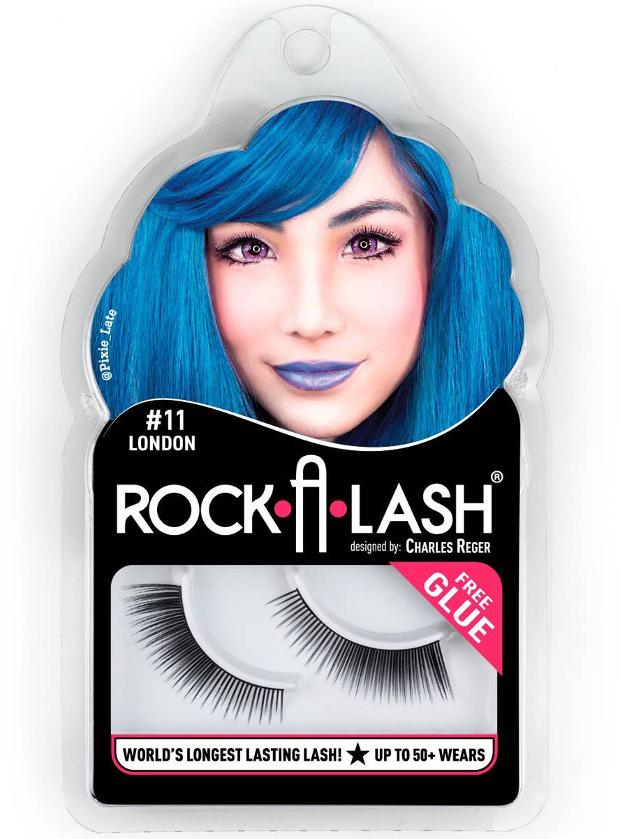 London Cat Eye Rock Star Faux Eyelashes - Alt Image