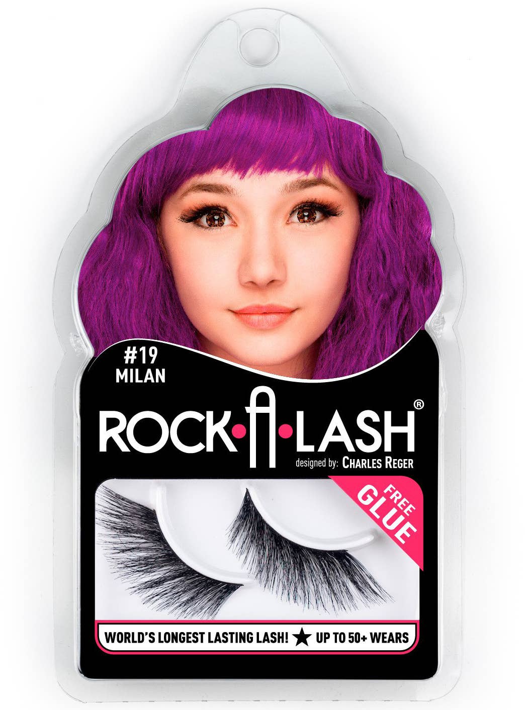 Rock A Lash Rockstar Milan Style Fluffy Black Stick On Eyelashes Packaging Image