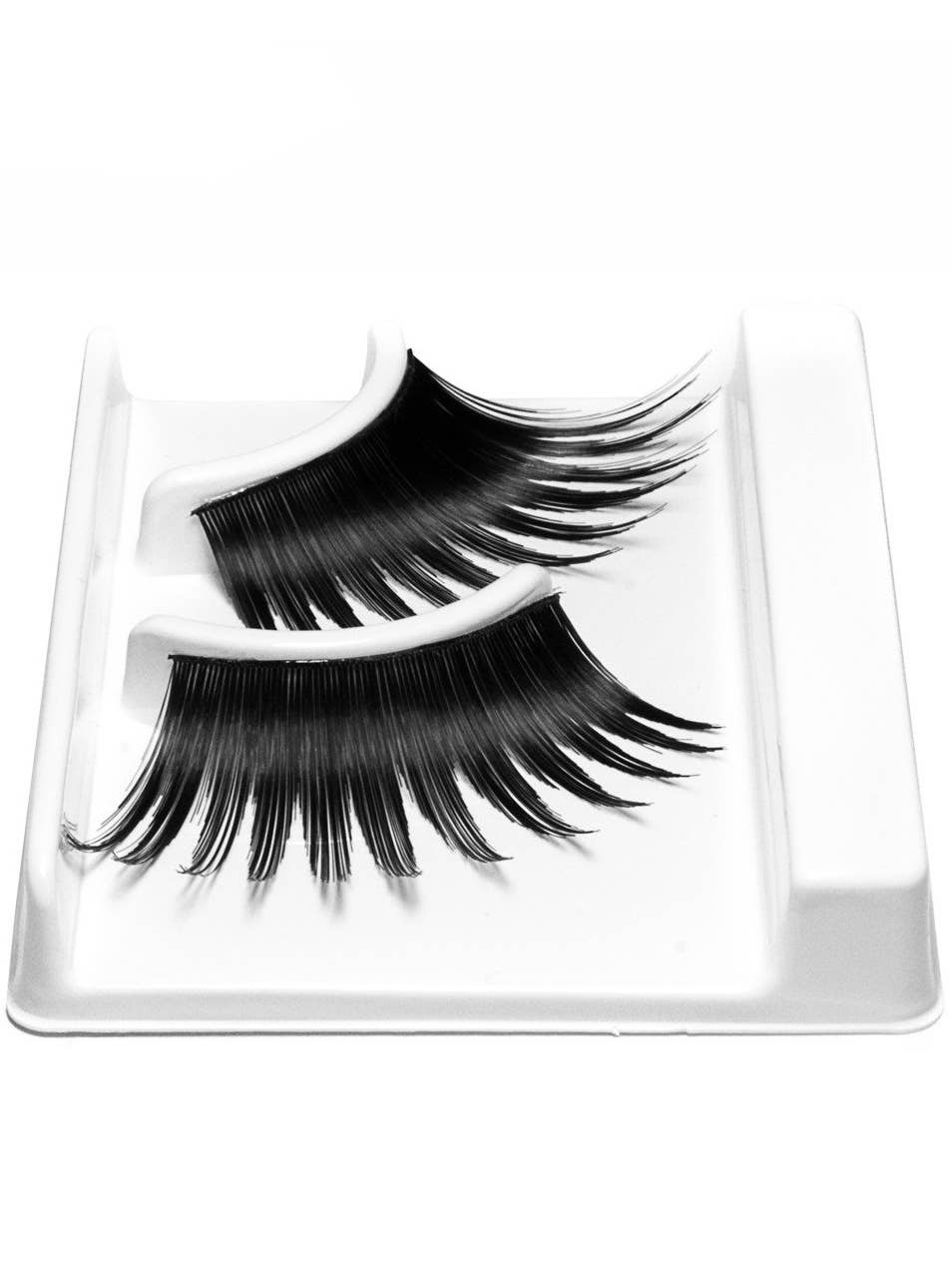 Thick Black Extra Long Stick On Eyelashes Close Up Image 2