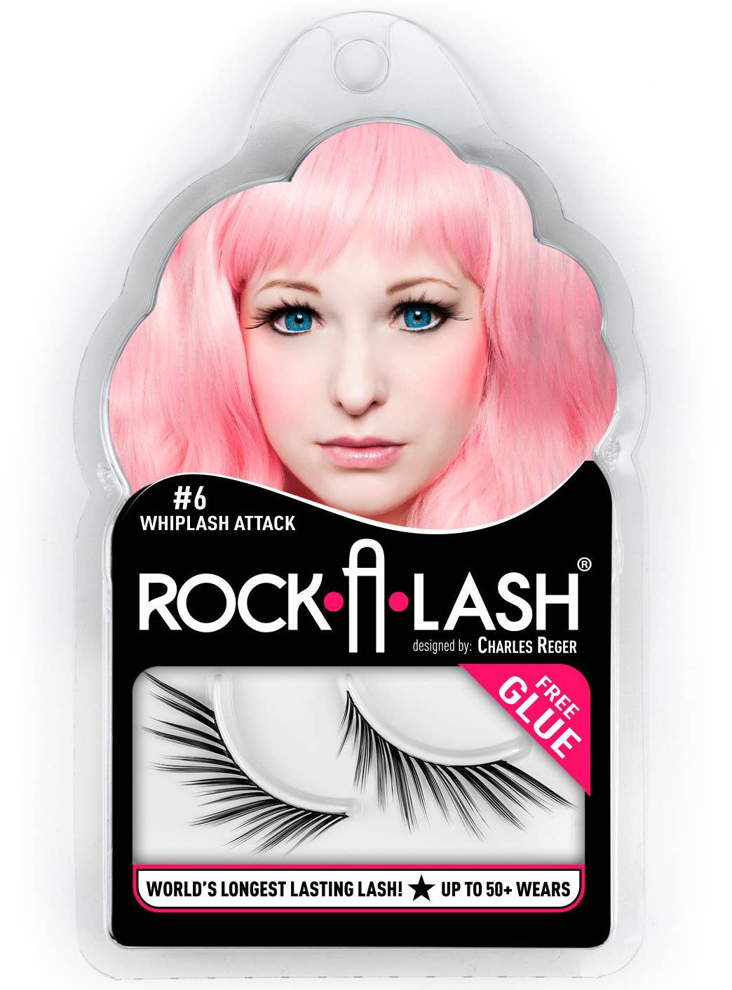 Winged Black Whiplash Attack Rock-A-Lash False Eyelashes Packaging Image