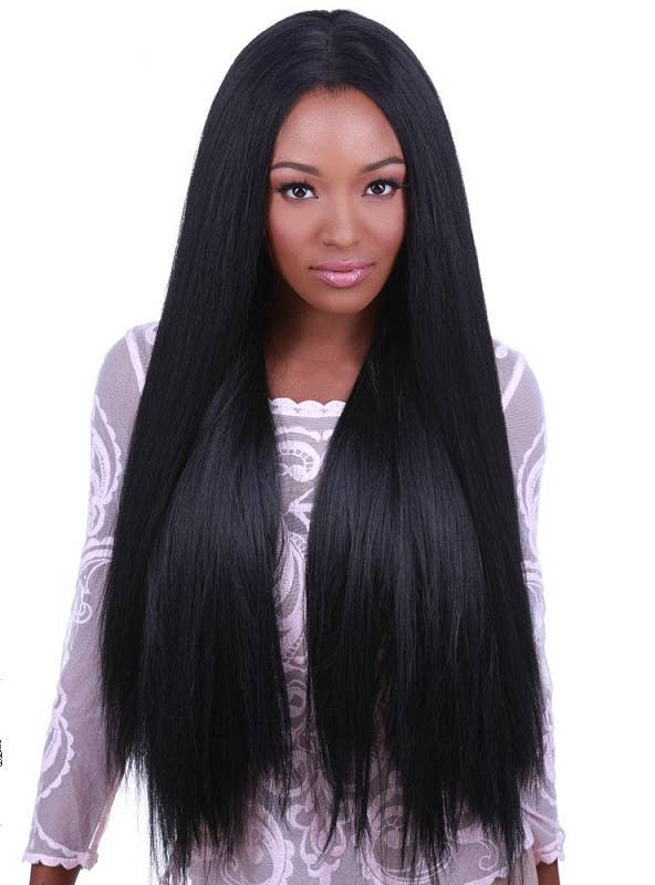 Women's Long Black Lace Front Heat Resistant Wig - Image 2