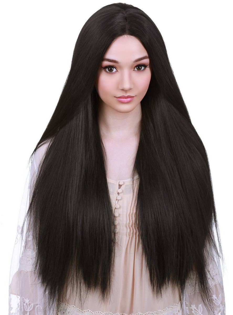 Women's Long Black Lace Front Heat Resistant Wig - Image 