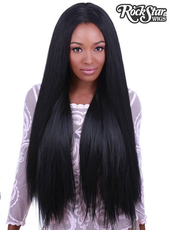 Women's Long Black Lace Front Heat Resistant Wig - Image 1