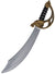 Silver Pirate Cutlass Costume Weapon with Gold Handle
