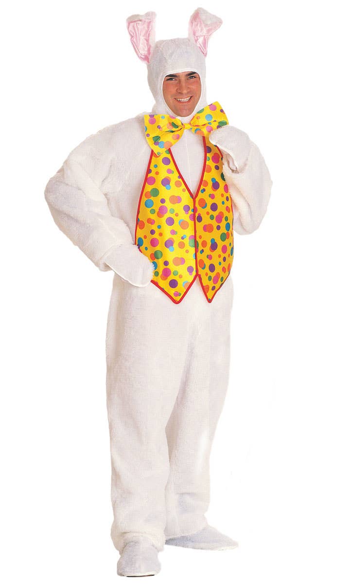 Deluxe Men's Plush Easter Bunny Costume