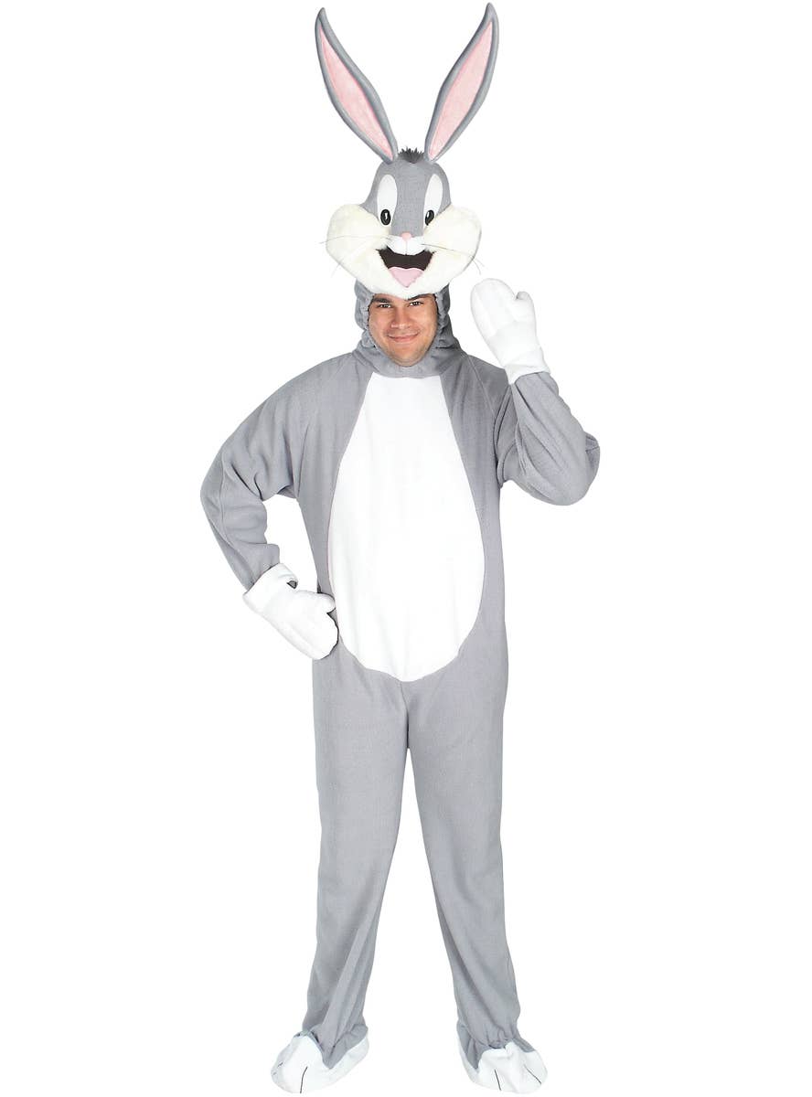 Plush Grey Bugs Bunny Costume | Looney Tunes Adults Bunny Dress Up