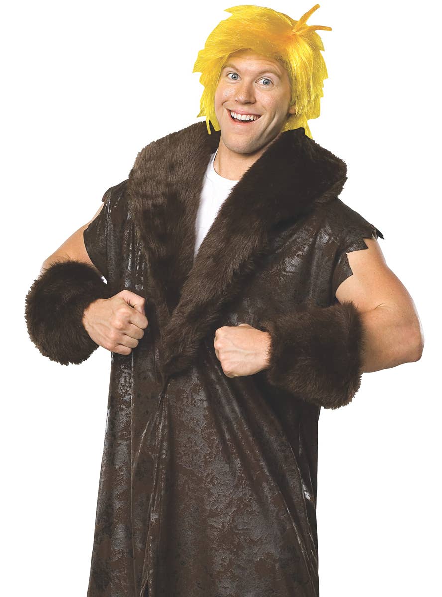 Men's Barney Rubble Deluxe Costume - Close Up Image