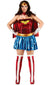 Sexy Women's Plus Size Wonder Woman Blue And Red Superhero Fancy Dress Costume Main Image