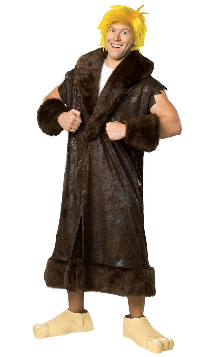 Plus Size Officially Licensed Barney Rubble Men's The Flintstones Costume 