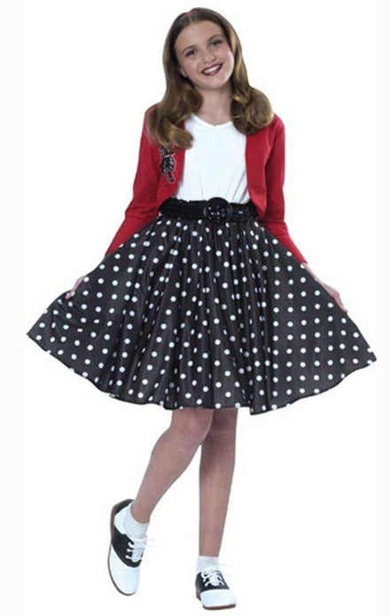 Polka Dot 1950's Girls Rock n Roll Fancy Dress Costume