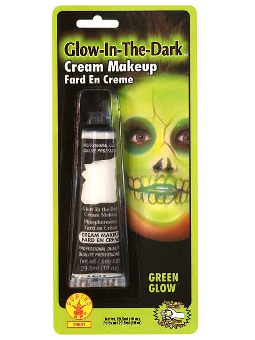 Green Glow in the Dark Cream Face and Body Costume Makeup