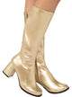Womens Gold 1960s Go Go Costume Boots