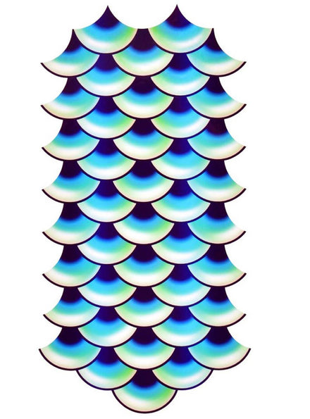 Large Blue Mermaid Scales Fake Temp Tattoos Costume Kit