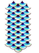 Large Blue Mermaid Scales Fake Temp Tattoos Costume Kit