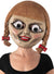 Funny Licensed Annabelle Costume Mask with Googly Eyes - Front Image