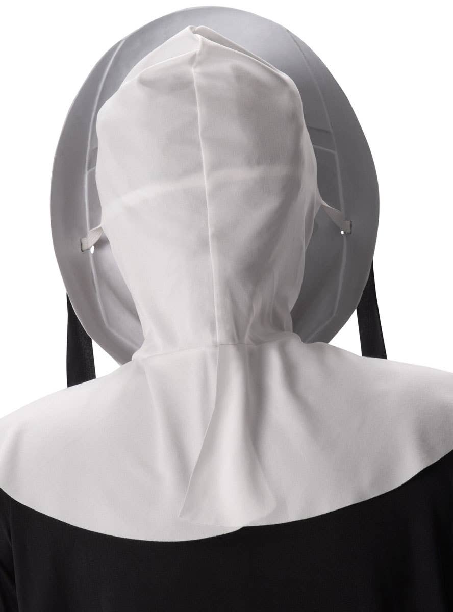 Funny Licensed The Nun Costume Mask with Googly Eyes - Back Image