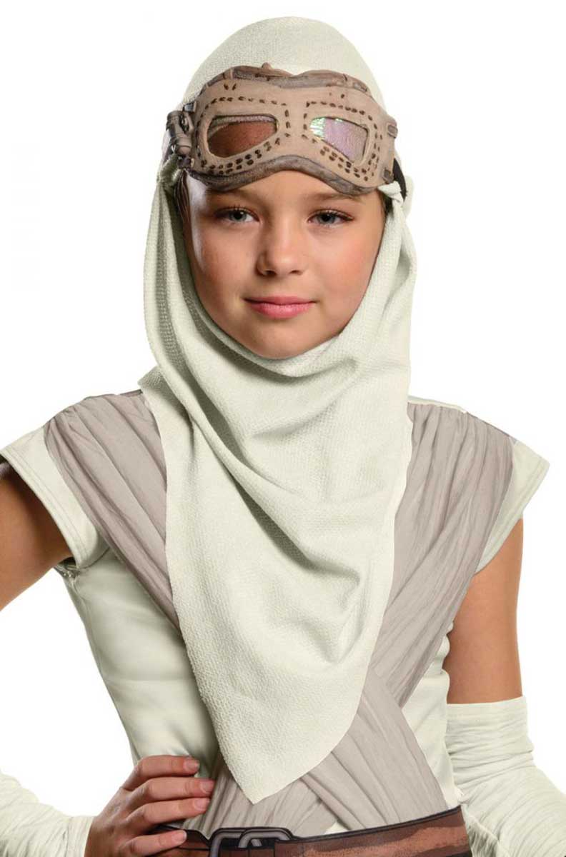 Girls Rey Star Wars Hood And Mask Costume Accessory Set Main