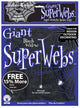 Giant Black Spiderweb Halloween Decoration with Spiders