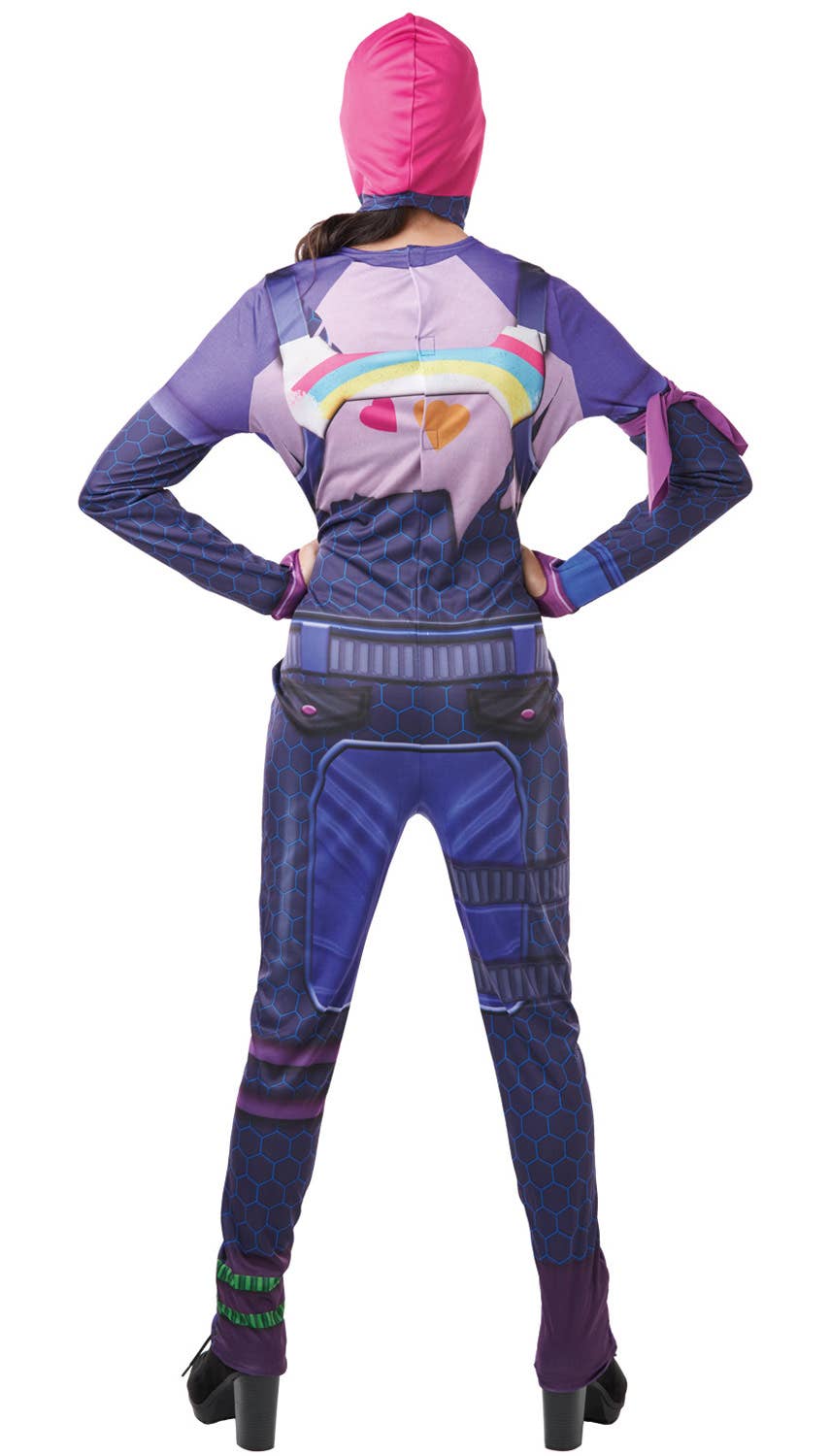 Women's Brite Bomber Licensed Fortnite Costume Back Image