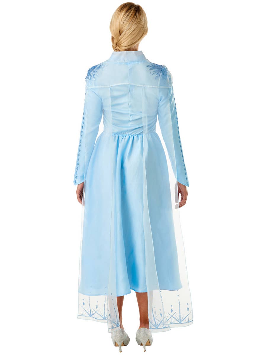 Women's Deluxe Frozen 2 Elsa Fancy Dress Costum Back Image