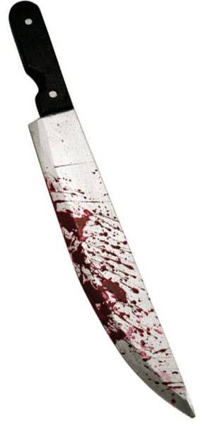 Blood Splatter Butcher Knife Halloween Costume Weapon