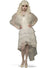 Short Ruffled White Mesh Ghost Halloween Costume Capelet for Women