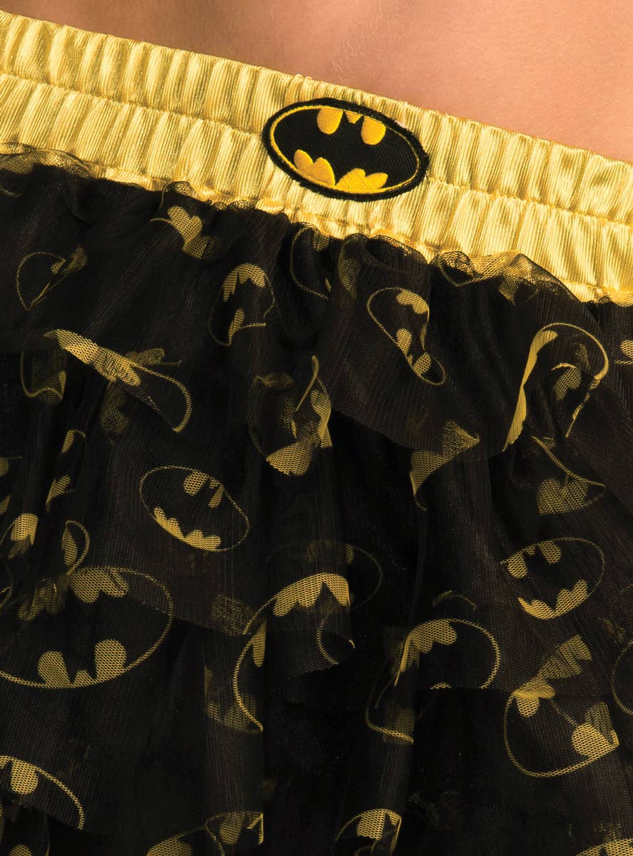 DC Batman Women's Yellow and Black Tutu Costume Skirt Close Image