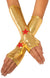 Wonder woman metallic gold superhero fancy dress costume gauntlets 