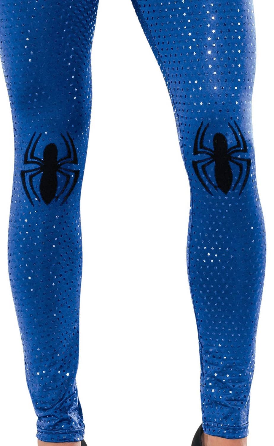 Blue Sequined Spider Girl Leggings | Spider Girl Costume Tights