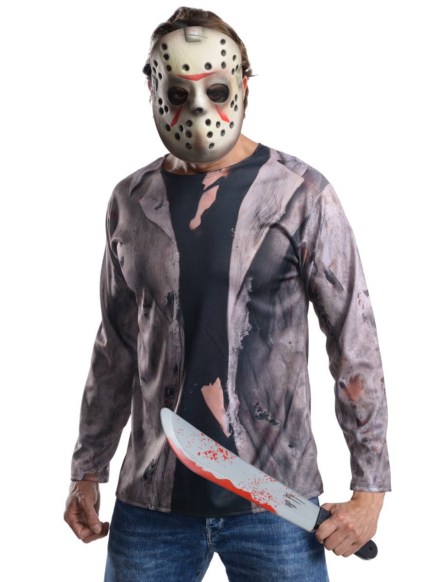 Officially Licensed Men's Friday the 13th Jason Voorhees Halloween Costume - Main Image