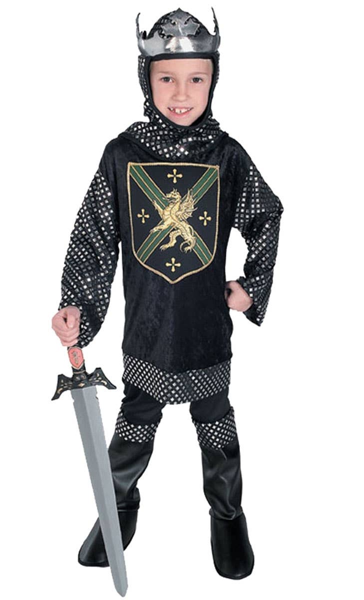 Boys Medieval Knight King's Warrior Fancy Dress Costume