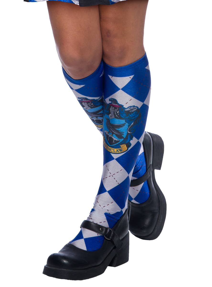 Blue Ravenclaw Hogwarts House Licensed Harry Potter Costume Socks - Main Image