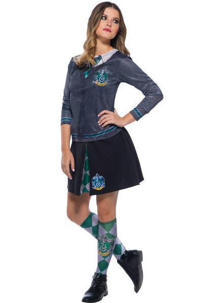 Women's Slytherin House Harry Potter Costume Skirt Main Image