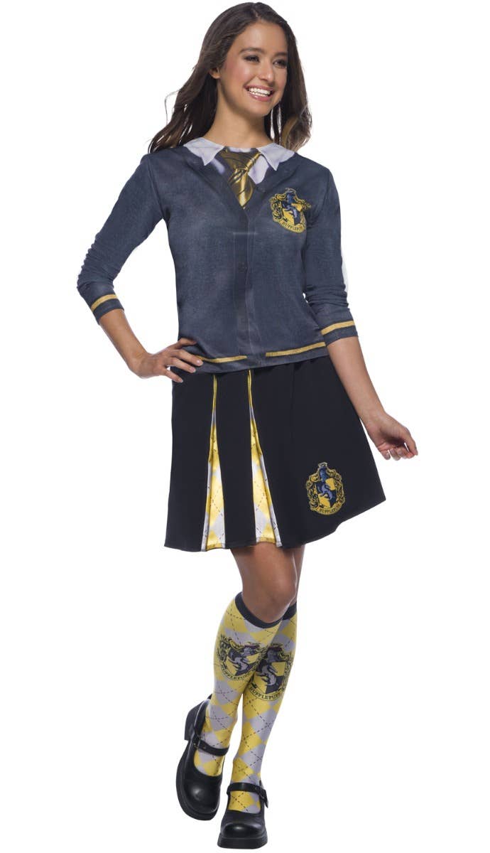 Women's Hufflepuff House Harry Potter Costume Skirt Main Image