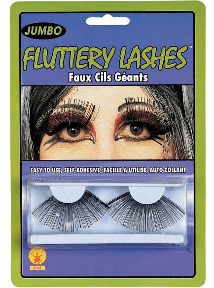 Jumbo Long Black Fluttery Fake Eyelashes