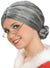 Image of Old Lady Womens Mrs Claus Grey Costume Wig