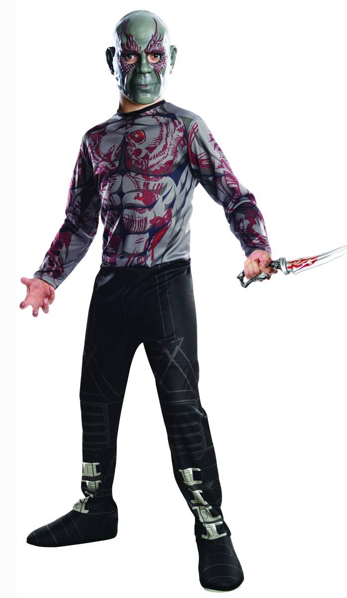 Drax Guardians of the Galaxy Boys Fancy Dress Costume