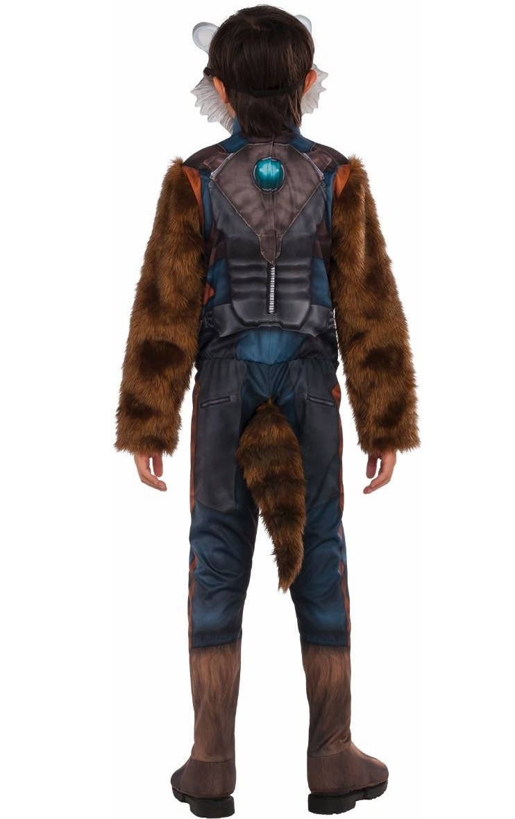 Officially Licensed Rocket Raccoon Boy's Guardian Of The Galaxy Vol. 2 Superhero Costume - Back Image